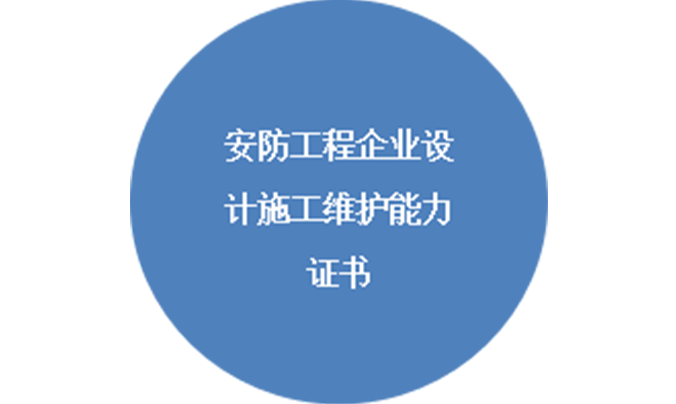 安防工程企业设计施工维护能力证书